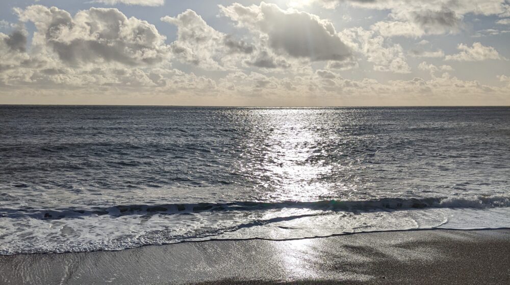 calm sea on a bright day