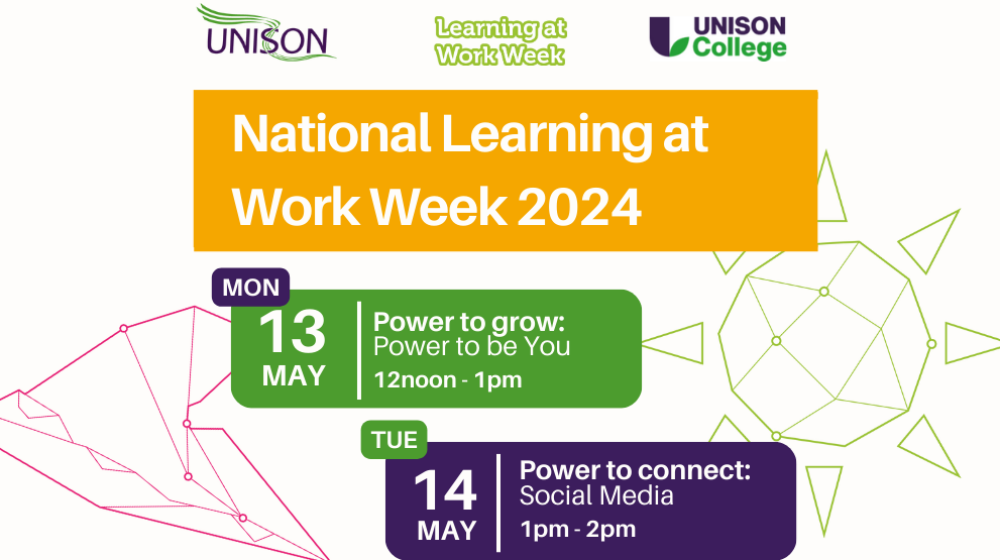 Learning at work Week 2024 timetable graphic