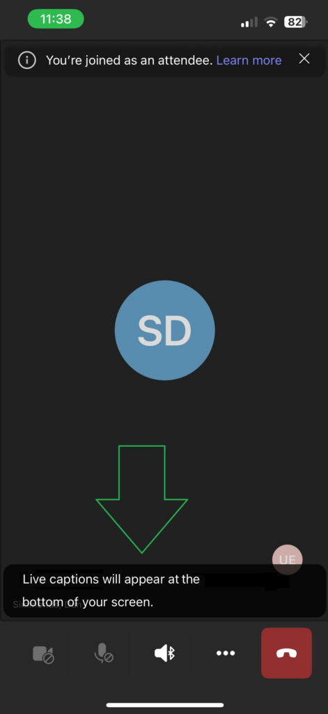 further instructions for live captions