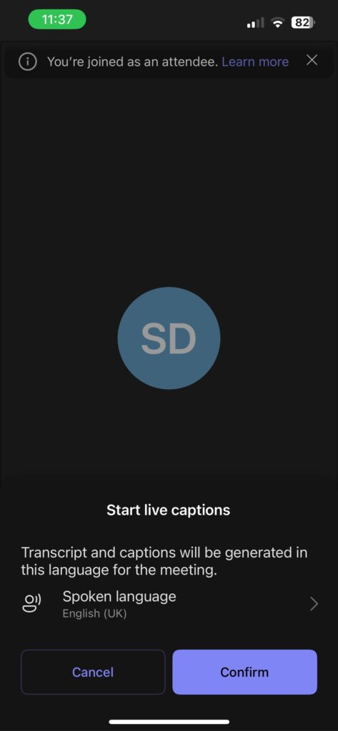 Further instructions for live captioning